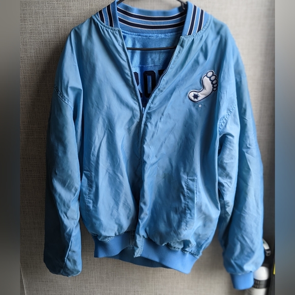 Retro/Vintage Xtreme Fanz Revers. Carolina Tar Heels jersey jacket/ windbreaker - Picture 4 of 7